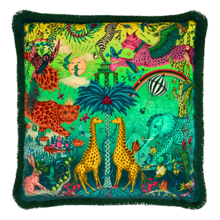Luxury Velvet Cushion in Multicolour, design by Emma J Shipley in London