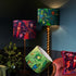 Teal | Quetzal Lampshades in Jungle, Teal and Violet designed by Emma J Shipley in London, inspired by Costa Rica's Cloud Forest