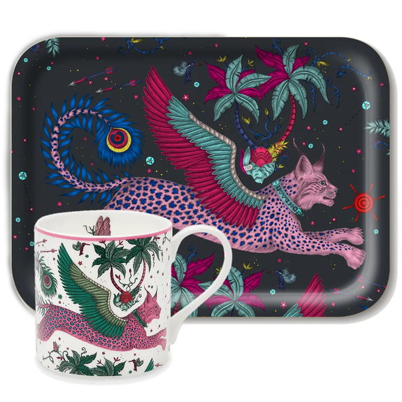 Lynx 'Tea for One' Mug & Tray Set