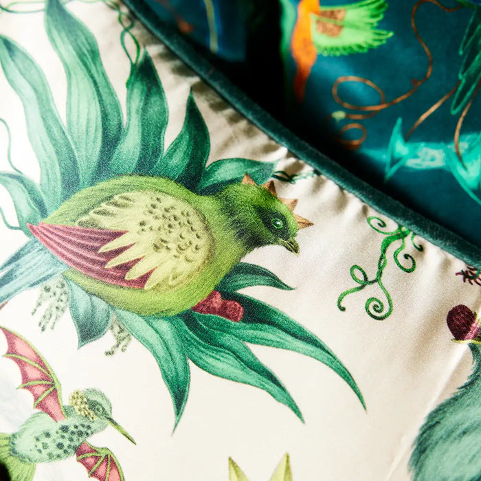 Quetzal Silk Bolster Cushion
