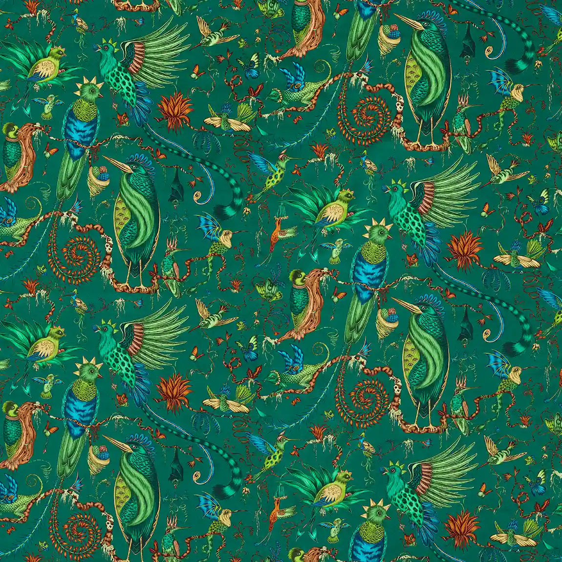 Quetzal Velvet Fabric
