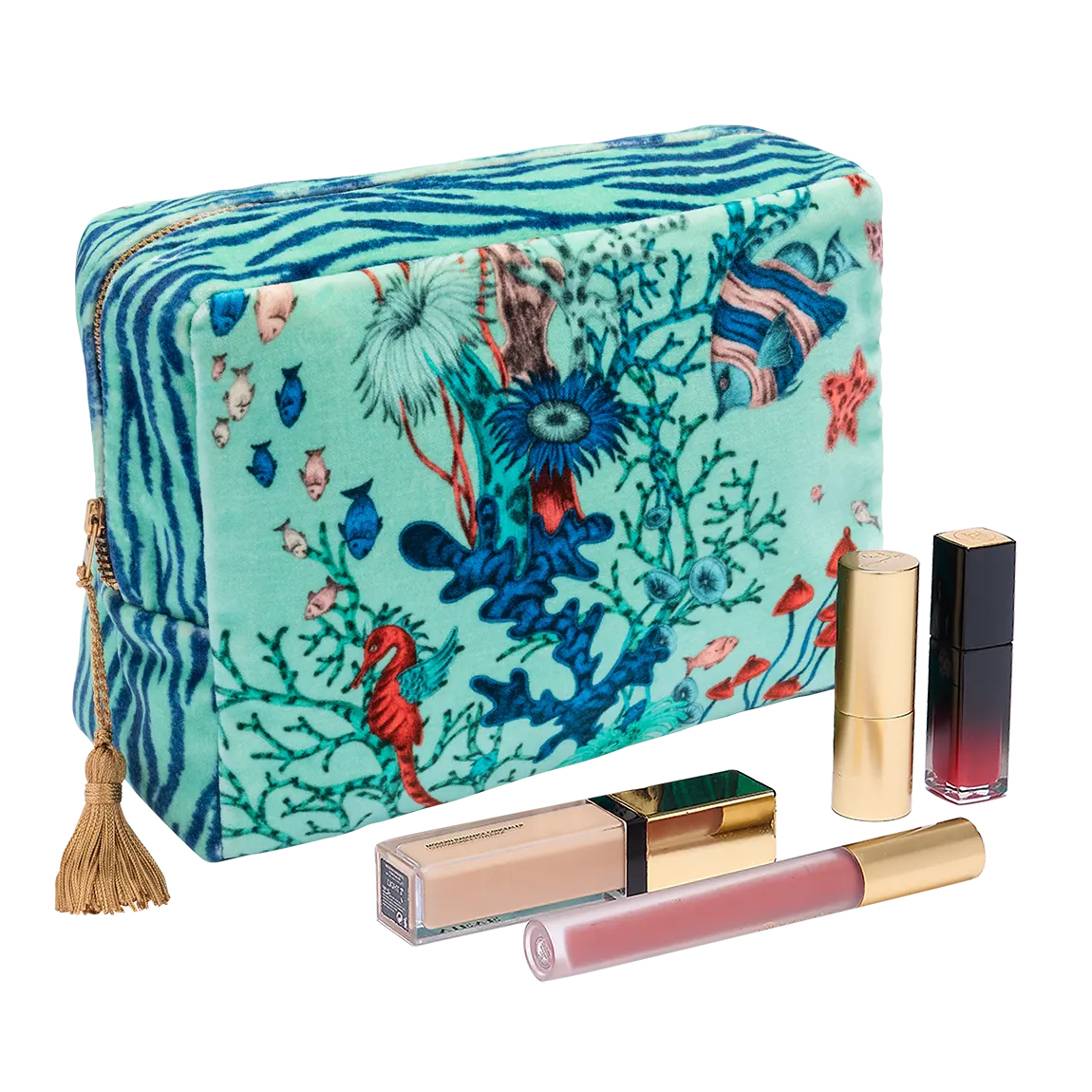 Seaforest Velvet Cosmetic Bag