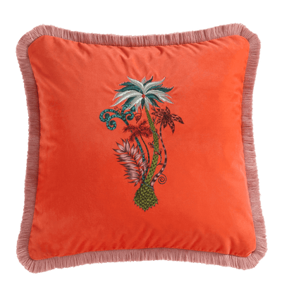 Jungle Palms Velvet Cushion