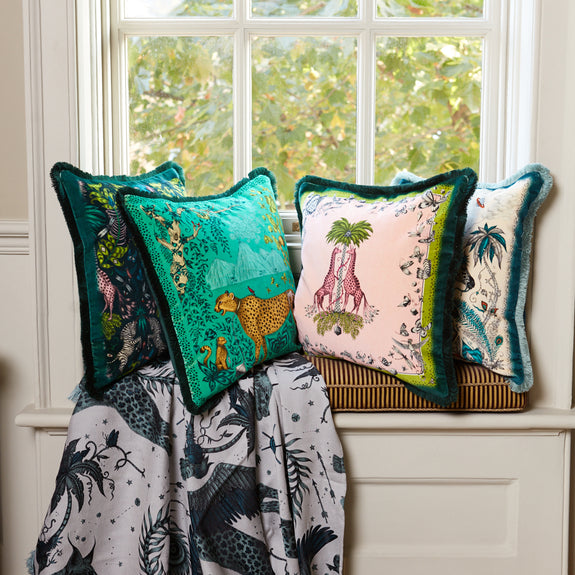 Teal | The Kruger Velvet cushion with more of the Luxury velvet cushion collection designed by Emma J Shipley in her London Studio perfect for your home interior renovation