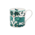 1 | Zambezi Mug designed by Emma J Shipley, crafted in fine bone china by skilled artisans in Stoke on Trent UK, hand decorated with an exquisitely detailed and colourful design featuring leopard spotted elephants, a leaping gazelle, soaring hornbills in layers of teal, greens and neutrals, part of the Fine China Dining collection