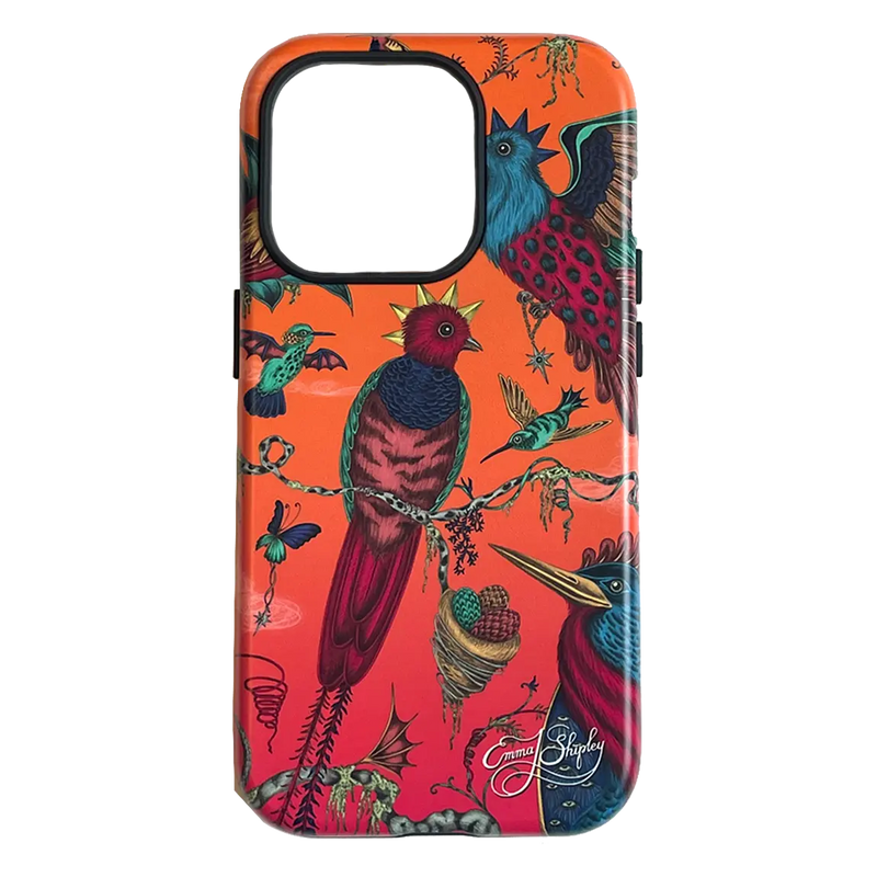 Peach Quetzal iPhone Case in Peach, designed by Emma J Shipley in London