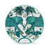 Zambezi Side plate designed by Emma J Shipley, crafted in fine bone china by skilled artisans in Stoke on Trent UK, hand decorated with an exquisitely detailed and colourful design featuring leopard spotted elephants, a leaping gazelle, soaring hornbills in layers of teal, greens and neutrals, part of the Fine China Dining collection