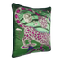 Emerald | The side of the Emerald Snow Leopard silk cushion designed by Emma J Shipley in her London studio