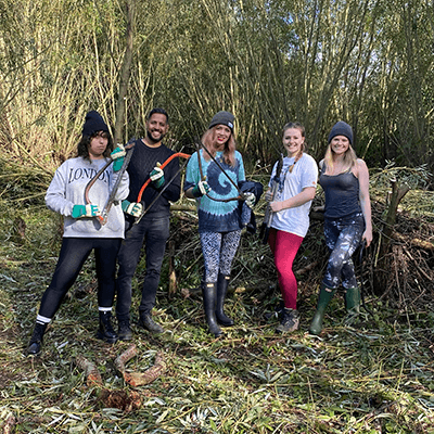 The EJS team volunteer for RSPB