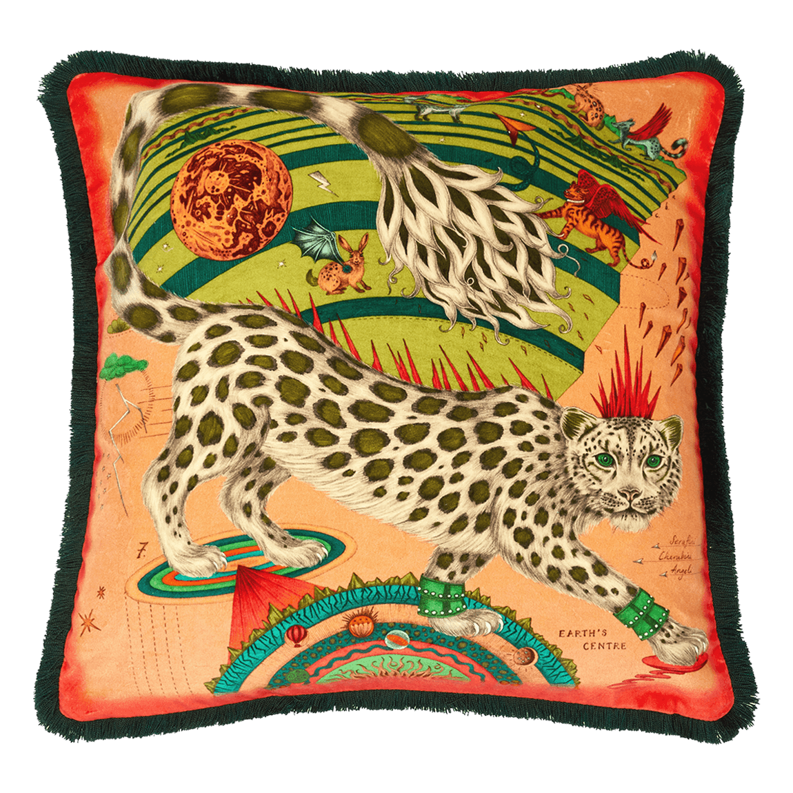 Snow Leopard Luxury Velvet Cushion