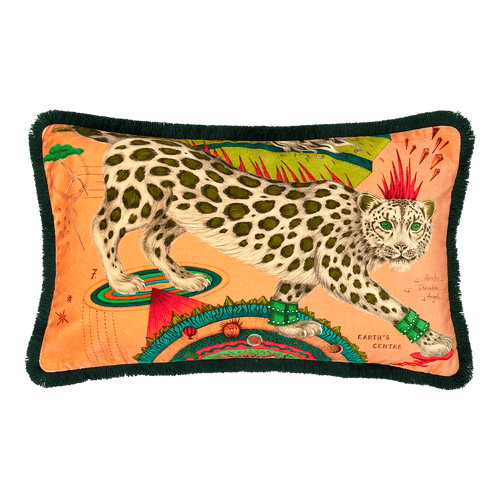 Snow Leopard Luxury Velvet Bolster Cushion swatch icon