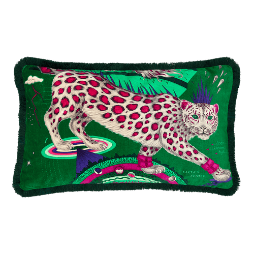 Snow Leopard Luxury Velvet Bolster Cushion swatch icon