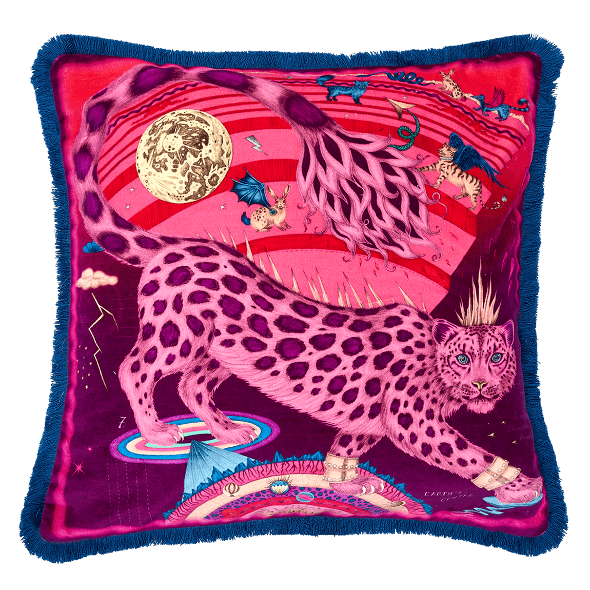 Snow Leopard Luxury Velvet Cushion