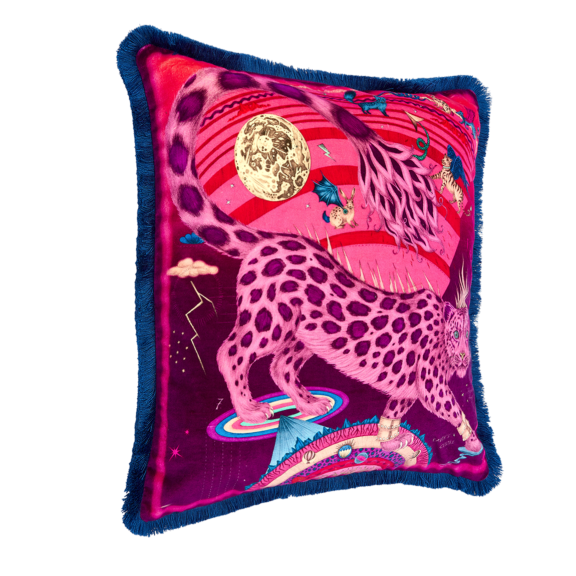 Snow Leopard Luxury Velvet Cushion