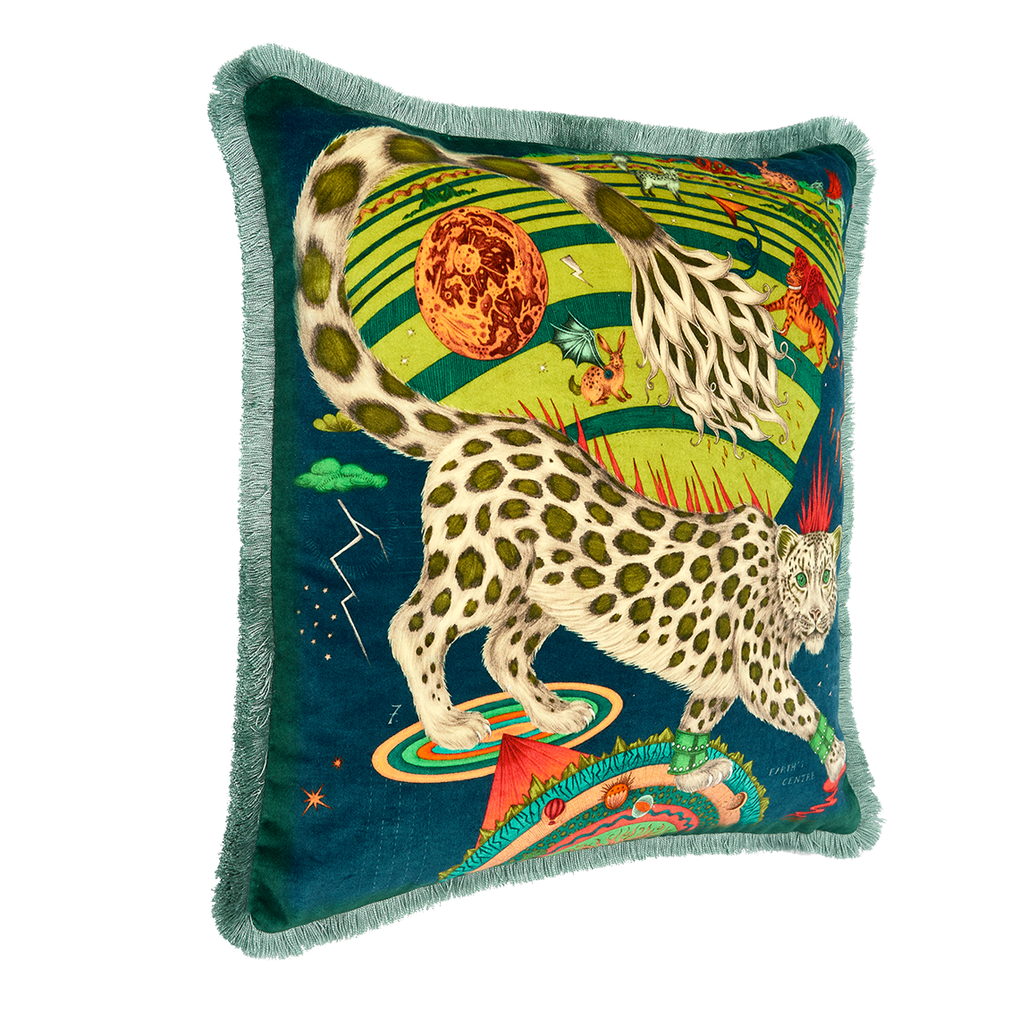 Snow Leopard Luxury Velvet Cushion