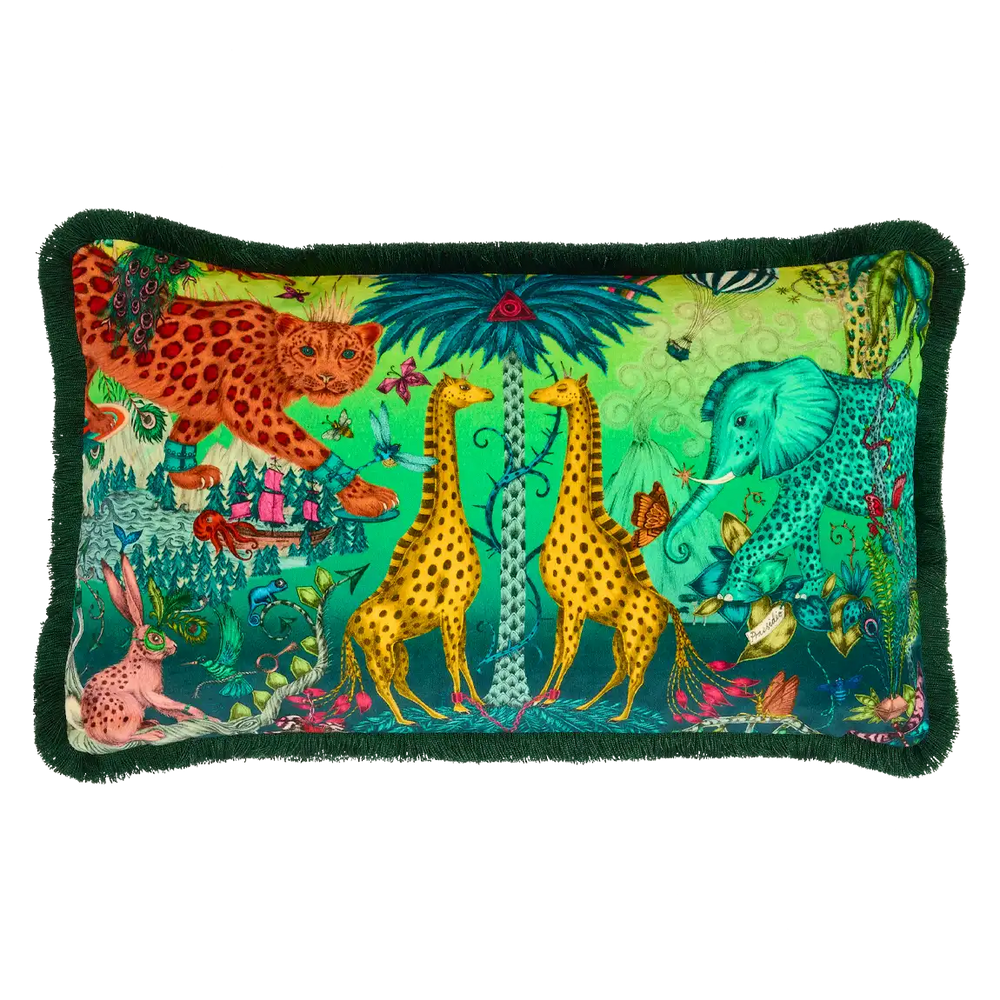 Paradise Lost Luxury Velvet Bolster Cushion