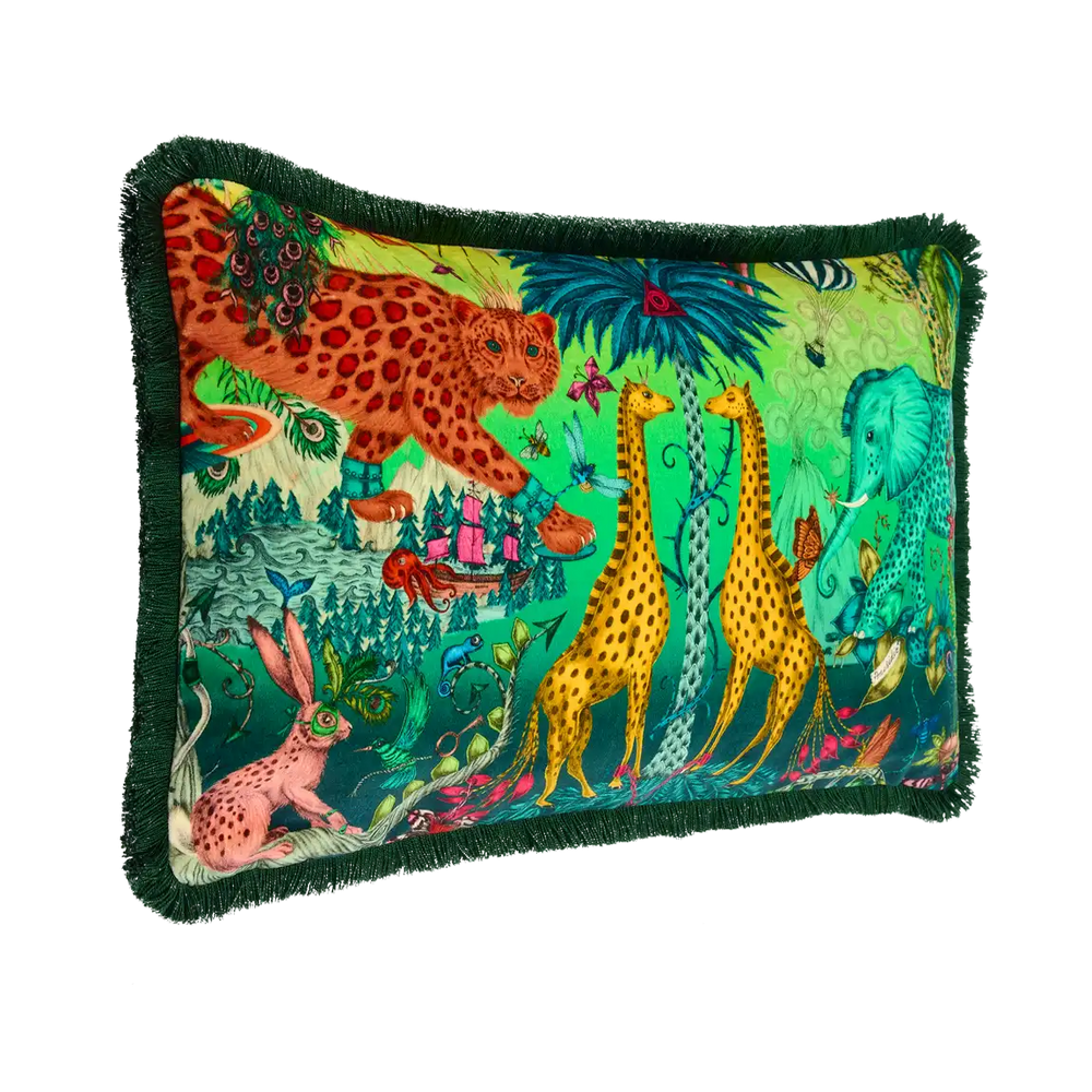 Paradise Lost Luxury Velvet Bolster Cushion
