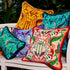 Peacock | Odyssey Luxury Velvet Cushion in Peacock, designed in London by Emma J Shipley