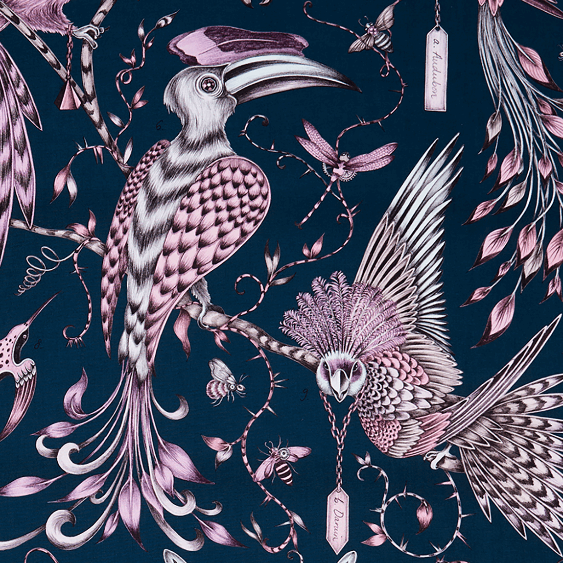 Audubon Cotton Satin Made-to-Measure Curtains