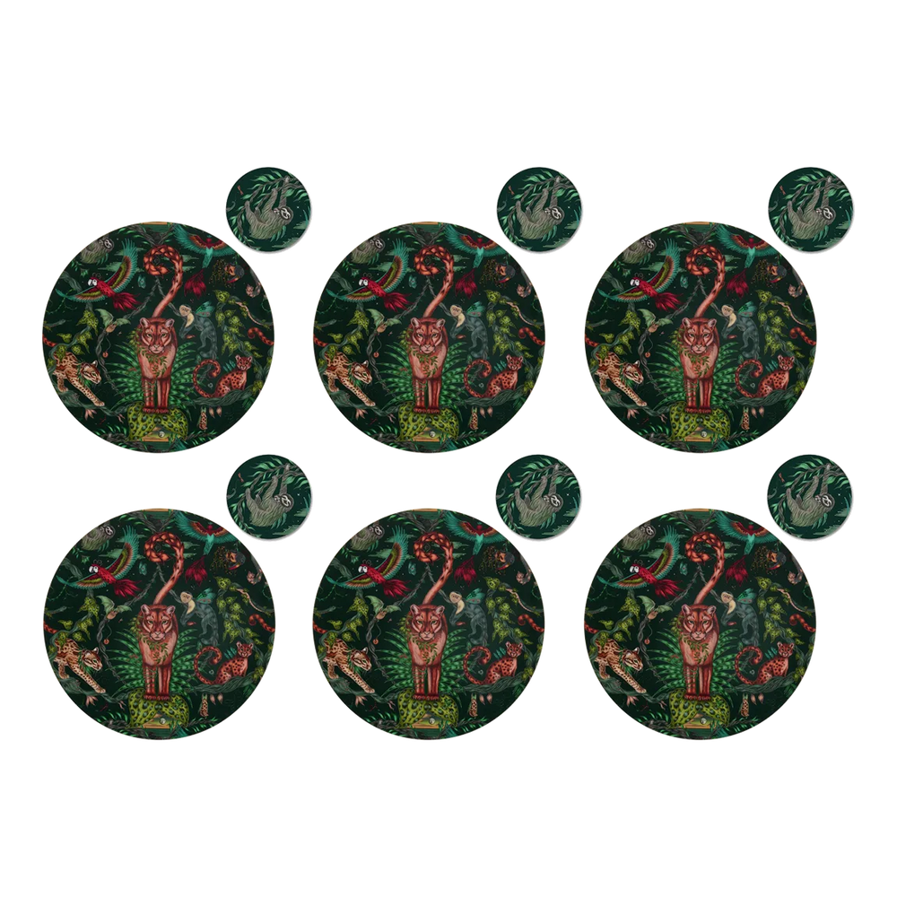 Bosque Dreams Round Placemat and Coaster Set