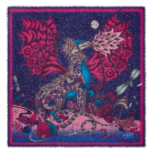 Drakon Fine Wool Scarf - Red Leopard - Winter swatch icon