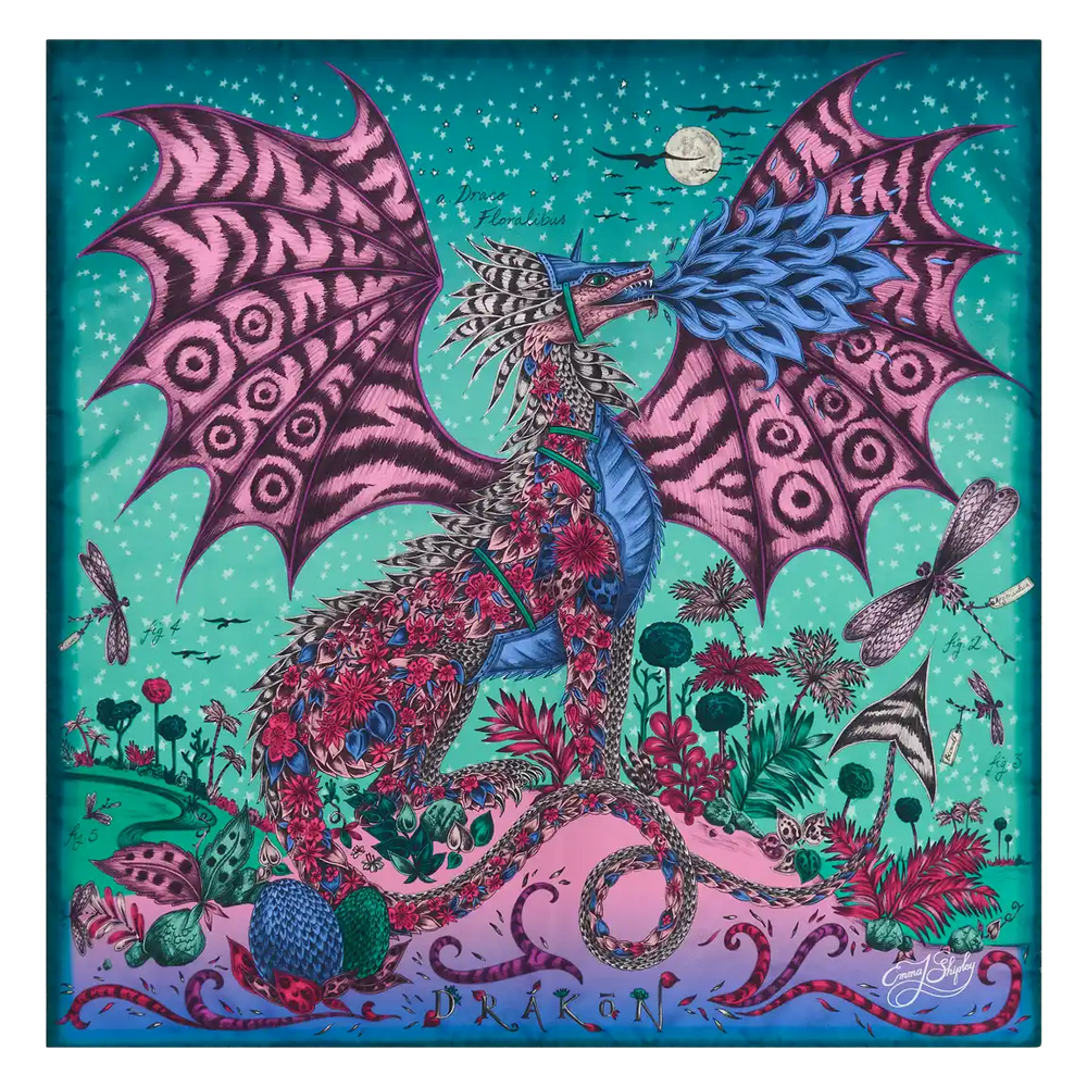 Drakon Silk Twill Scarf