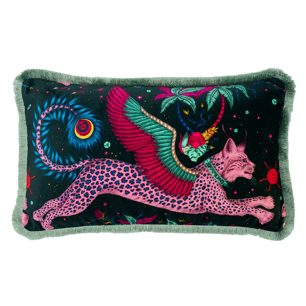 Lynx Luxury Velvet Bolster Cushion