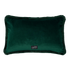 Pink | Back of velvet bolster cushion in green designed by Emma J Shipley in London