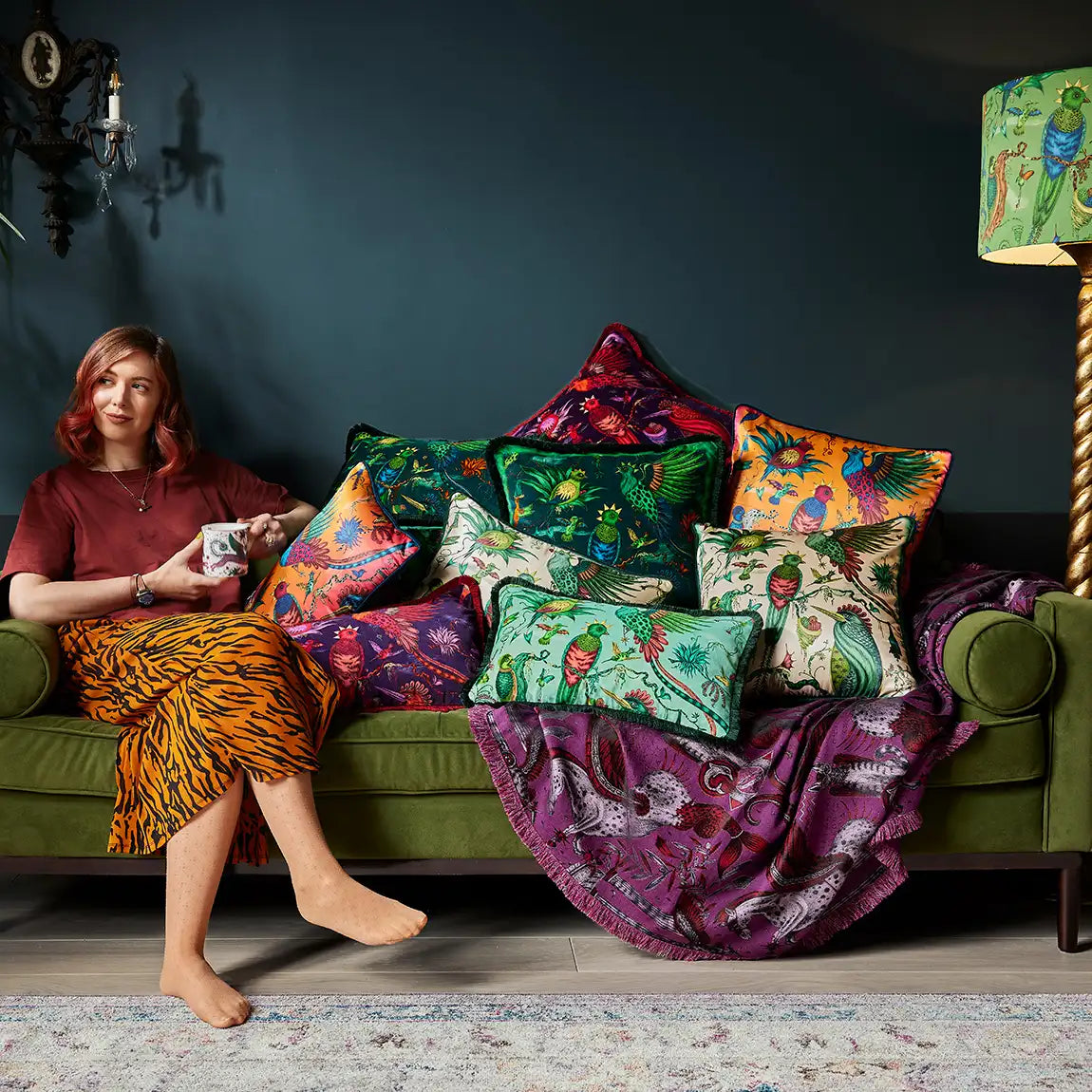 Liberty velvet cushions best sale