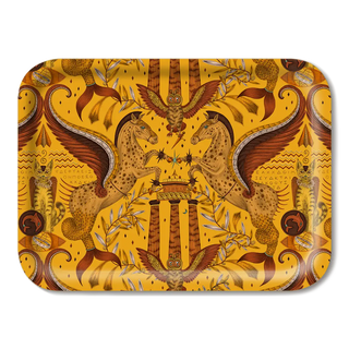Rectangle Tray with Grecian Pegasus design in Gold designed by Emma J Shipley in England