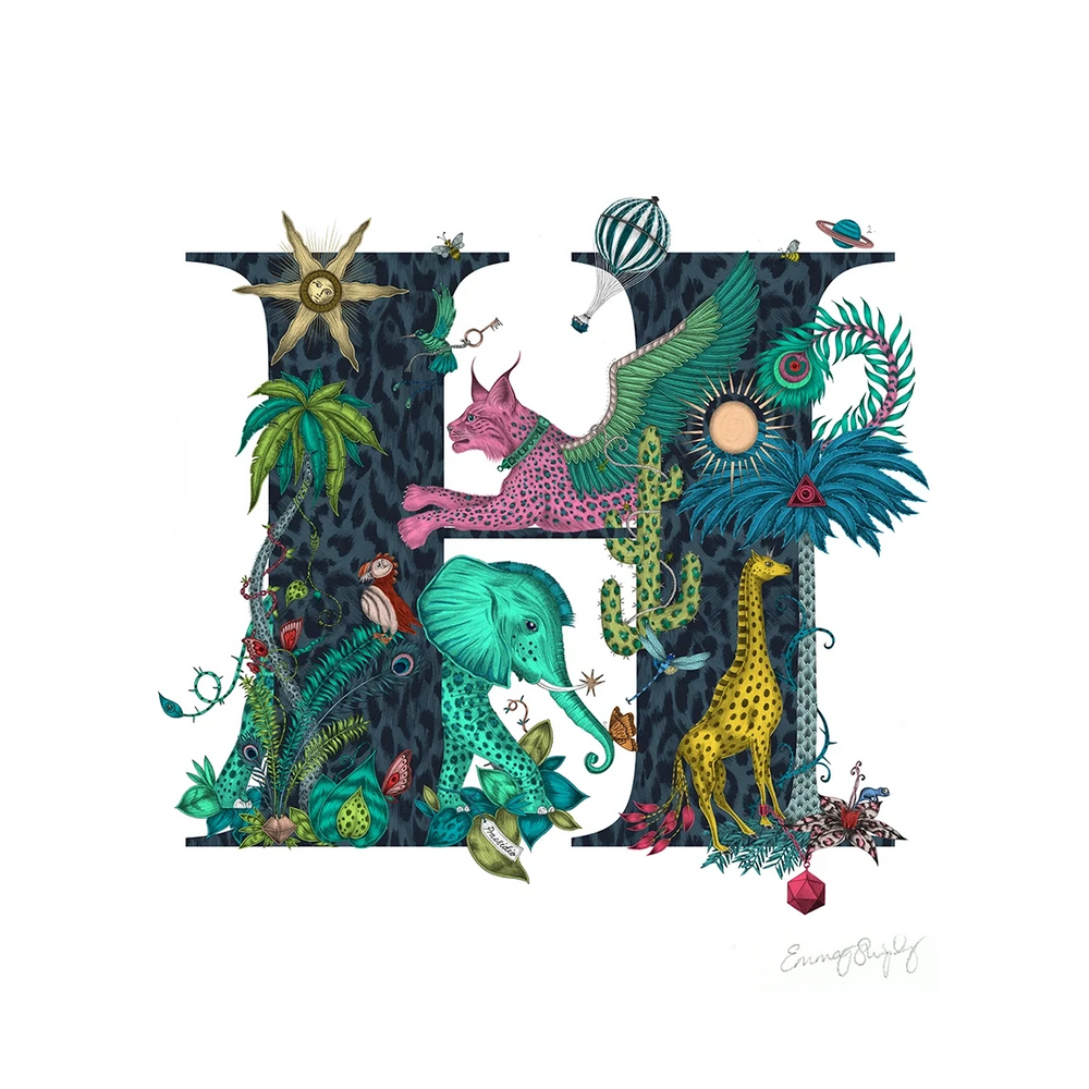 'H' Monogram Fine Art Print