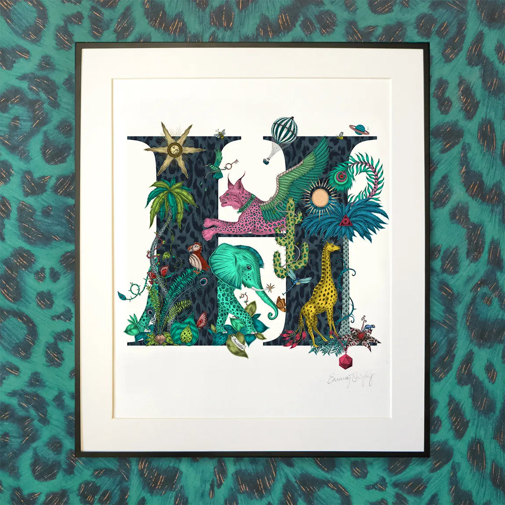 'H' Monogram Fine Art Print