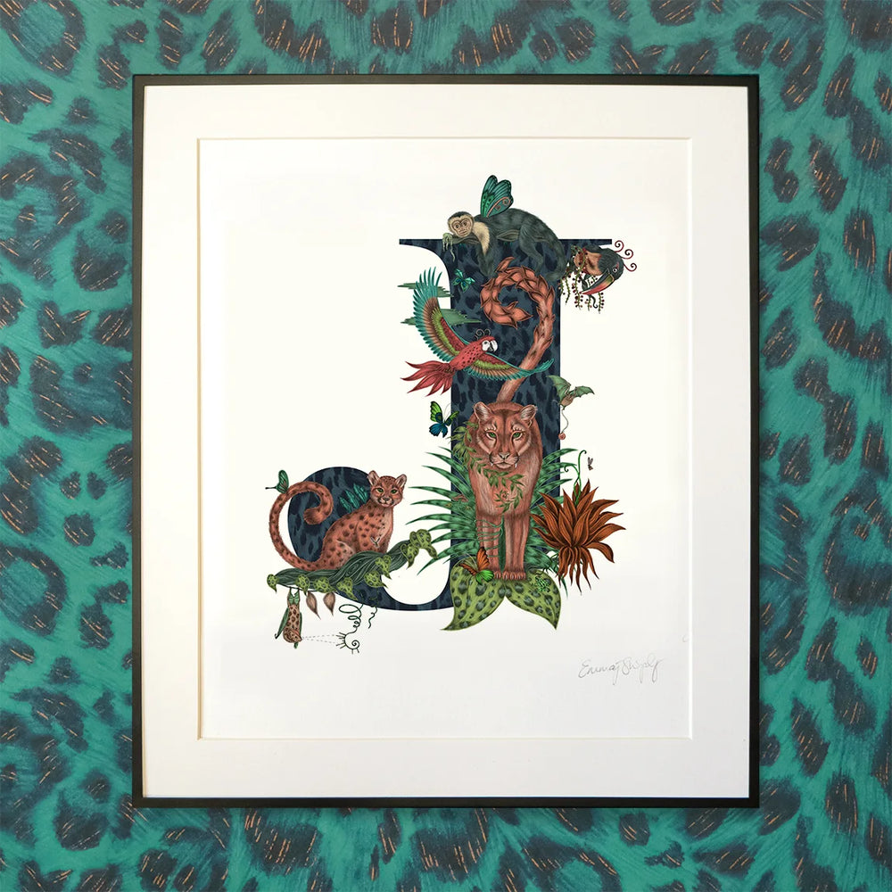 'J' Monogram Fine Art Print