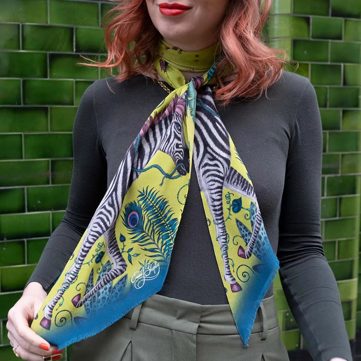 Lost World Silk Skinny Scarf