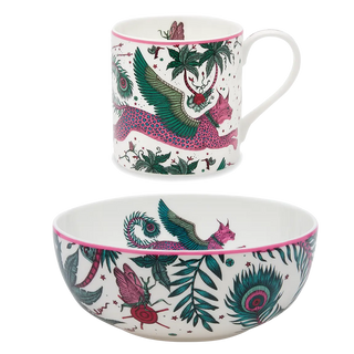 Lynx Mug & Bowl Breakfast Set