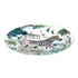 1 | 4 | Lost World Side Plate by Emma J Shipley, fine bone china with a hand-drawn peacock-tailed zebra design
