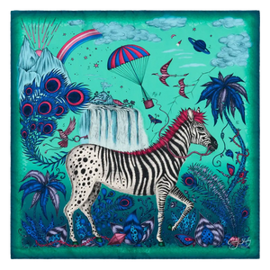 Lost World Silk Twill Scarf - Red Leopard - Summer swatch icon