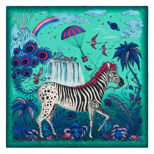 Lost World Silk Twill Scarf - Red Leopard - Summer swatch icon