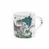 1 | 4 | Rotating view of the Lost World Mug by Emma J Shipley, showing the hand-drawn peacock-tailed zebra design all the way around