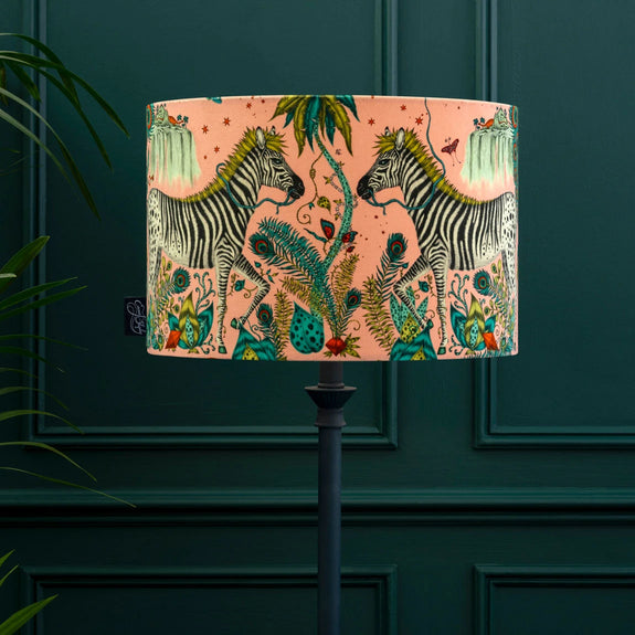 Lynx Velvet Lampshade - Large