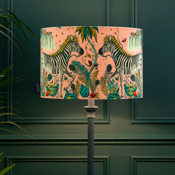 Lynx Velvet Lampshade - Large