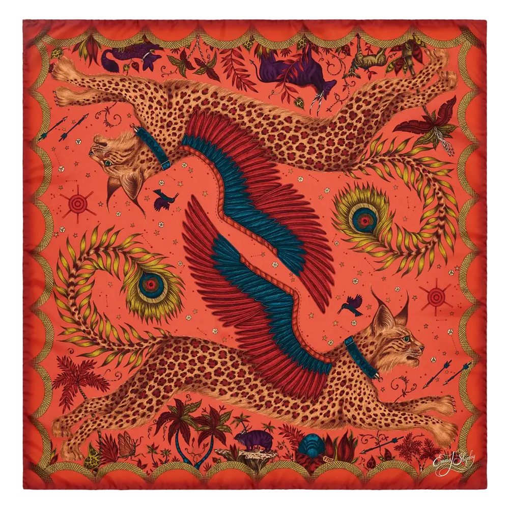 Lynx Silk Twill Scarf