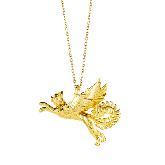 Emma J Shipley - Lynx Pendant Necklace in 18 Karat Yellow Gold Emma J Shipley - Lynx Pendant Necklace in 18 Karat Yellow Gold