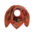 Lynx Silk Twill Scarf - Red Leopard - Autumn