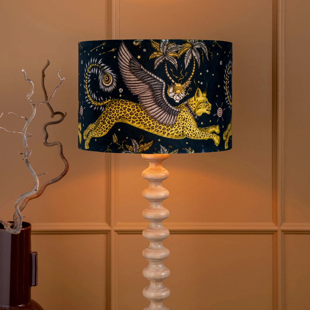 Lynx Velvet Lampshade - Large
