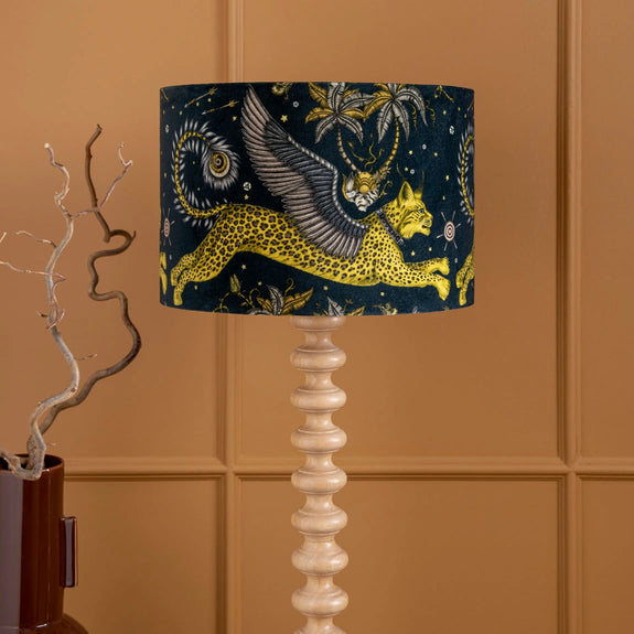 Lynx Velvet Lampshade - Large