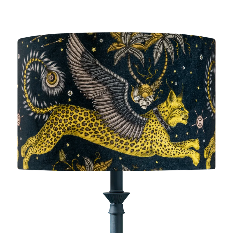 Lynx Velvet Lampshade - Large