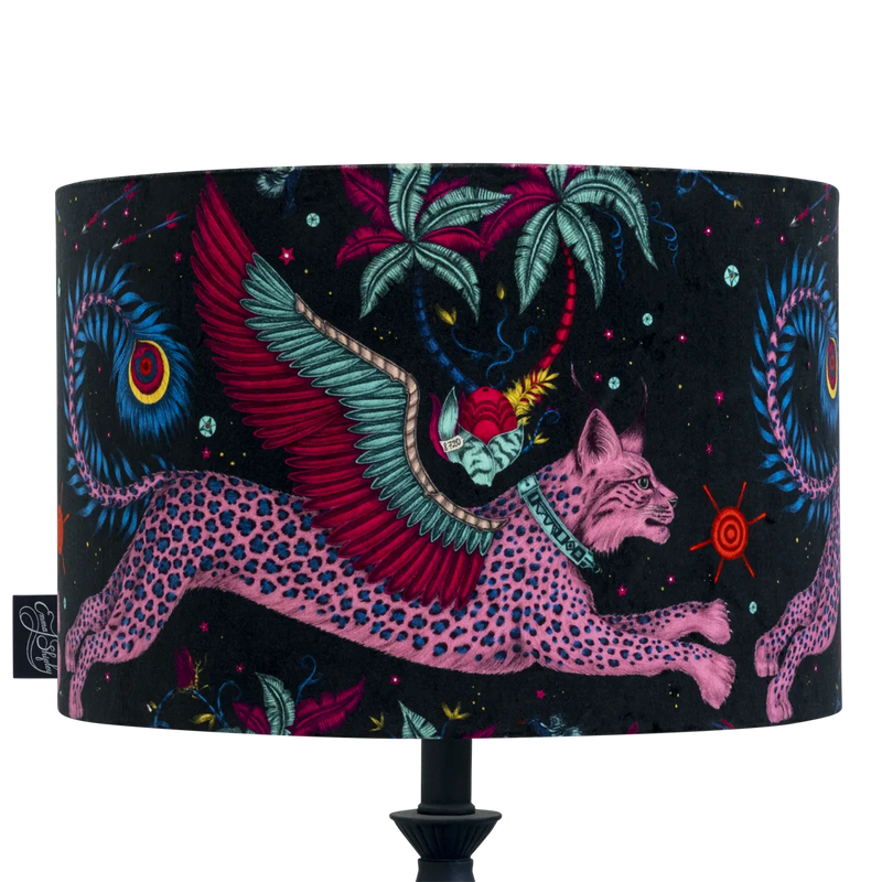 Lynx Velvet Lampshade - Large