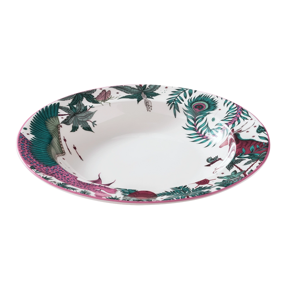 1 | 4 | 6 | Decorative bowl with a colorful bird and leaf pattern on a white background