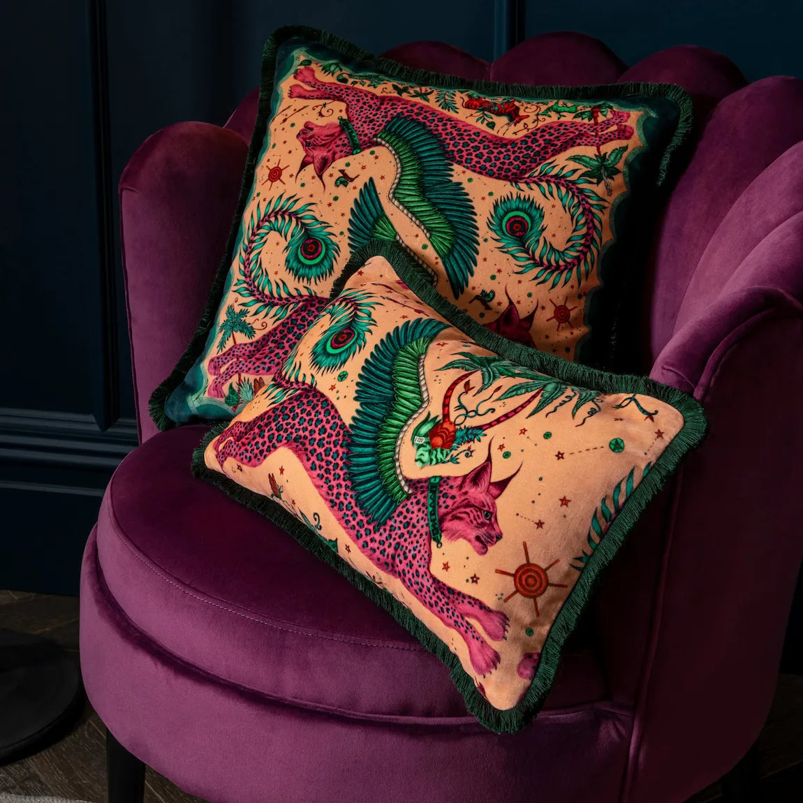 Lynx Luxury Velvet Bolster Cushion